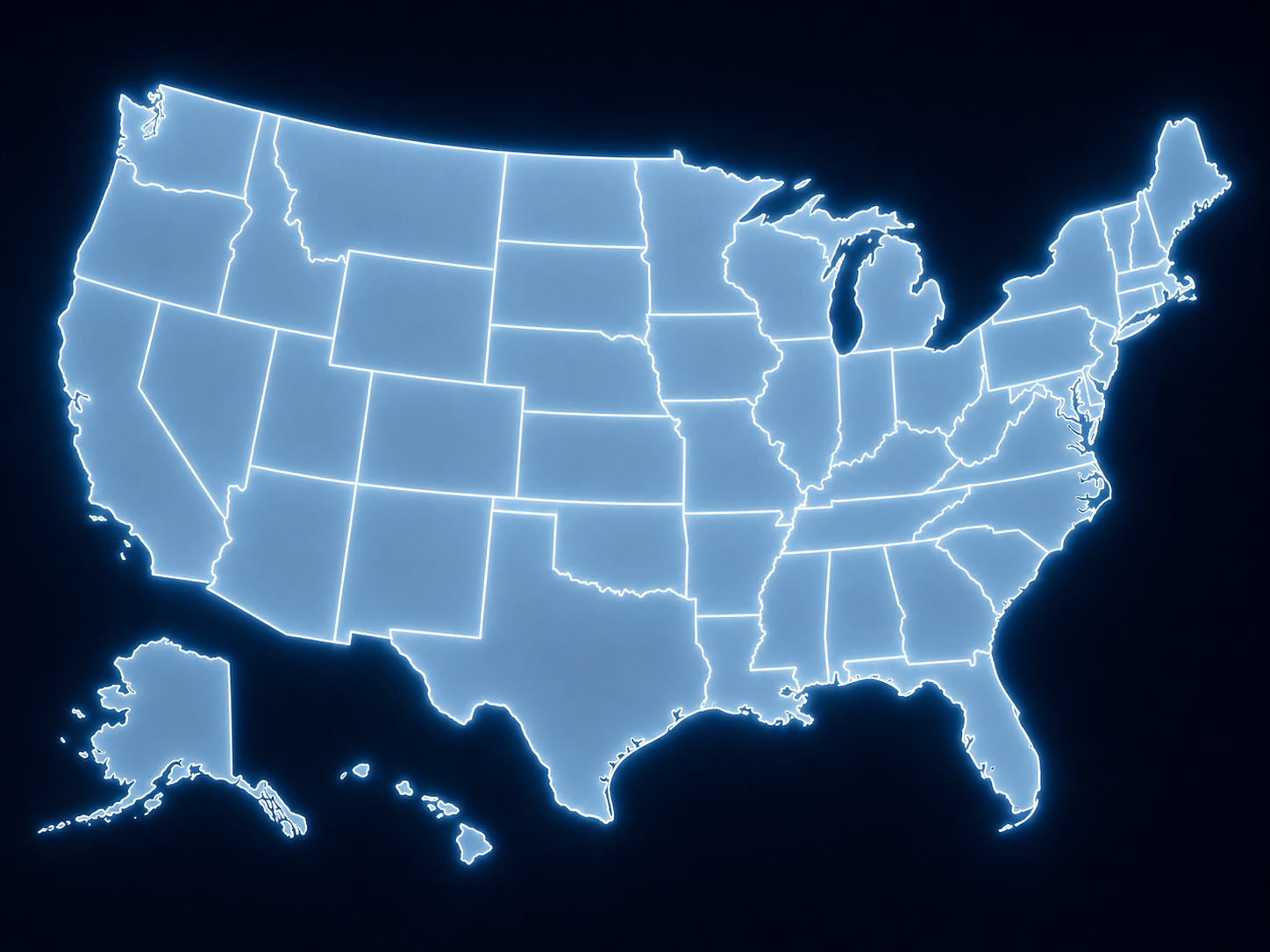 United States service area map